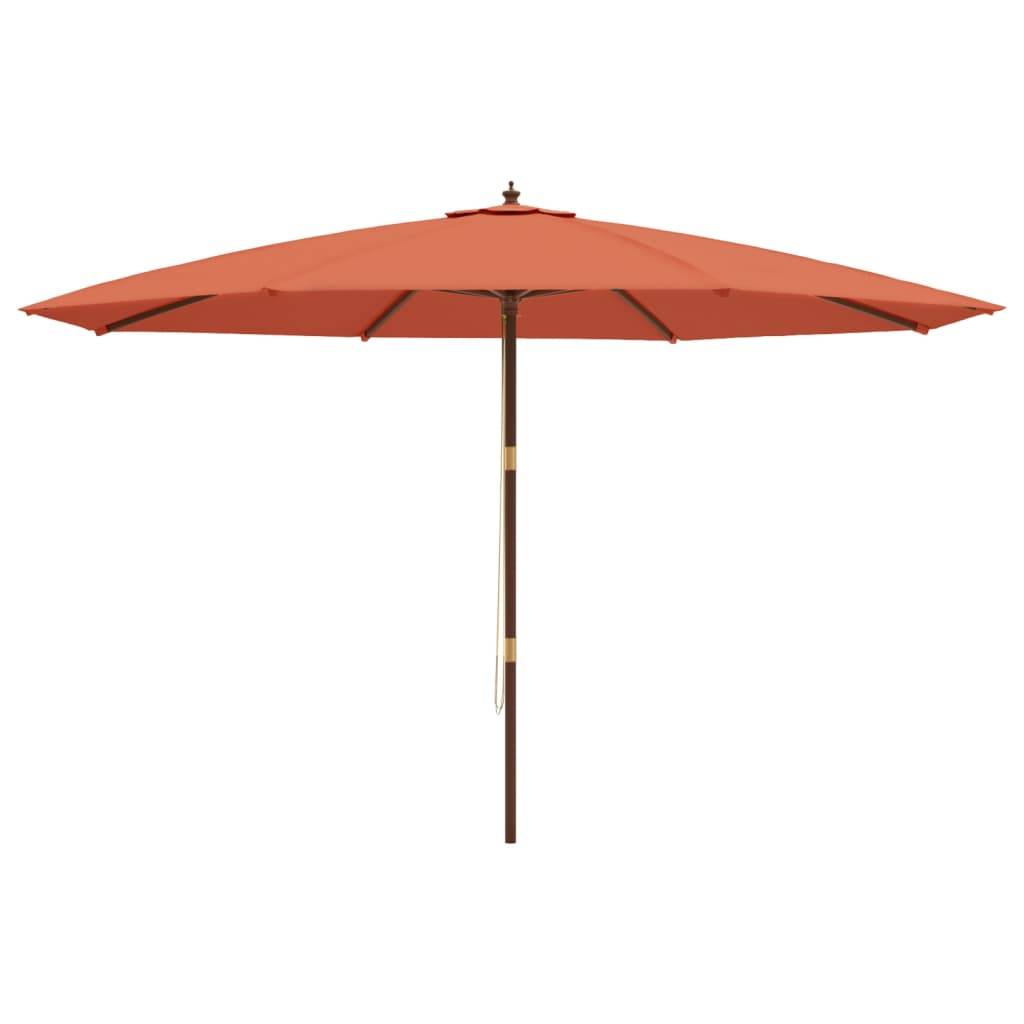 Parasol bois terre cuite 400 x 400 x 273 cm - PANGIVO - Image 4
