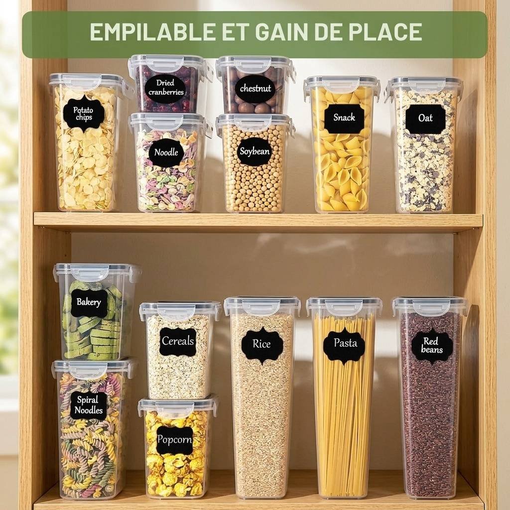25 pièces, set de rangement emboîtable pour garde-manger - Image 5