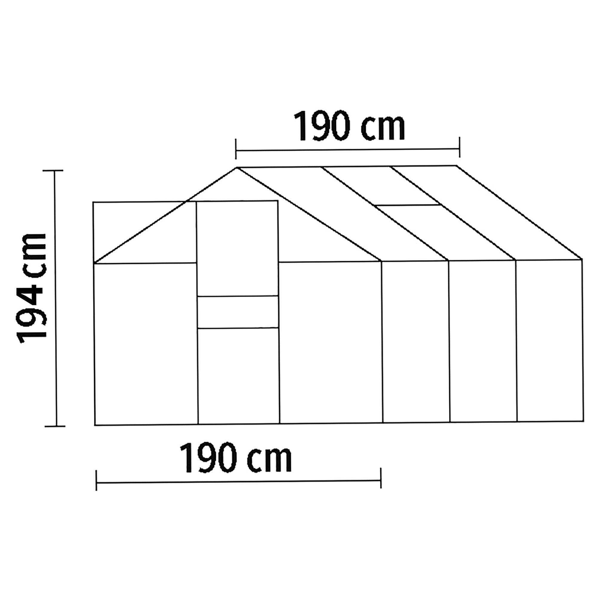 Serre de jardin en aluminium WERKA PRO  3,6m2 - Image 6