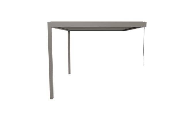 Pergola Bioclimatique Aluminium Adossée Gris 4x3 Manuelle S ORIAL France - Image 8