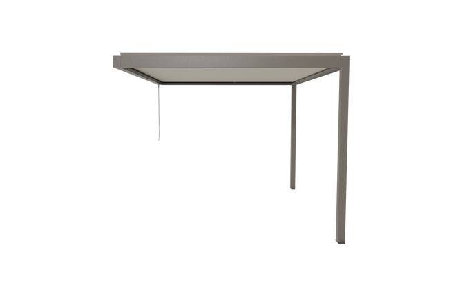 Pergola Bioclimatique Aluminium Adossée Gris 4x3 Manuelle S ORIAL France - Image 9