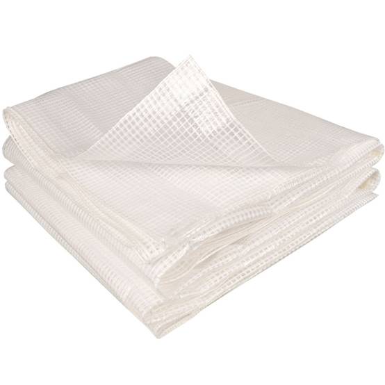 Bâche de rechange pour serre de jardin tunnel 6m² 3 x 2 x 2 m anti-UV avec porte et fenêtres ROMA blanche - Image 2