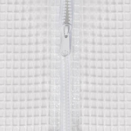 Bâche de rechange pour serre de jardin tunnel 6m² 3 x 2 x 2 m anti-UV avec porte et fenêtres ROMA blanche - Image 7