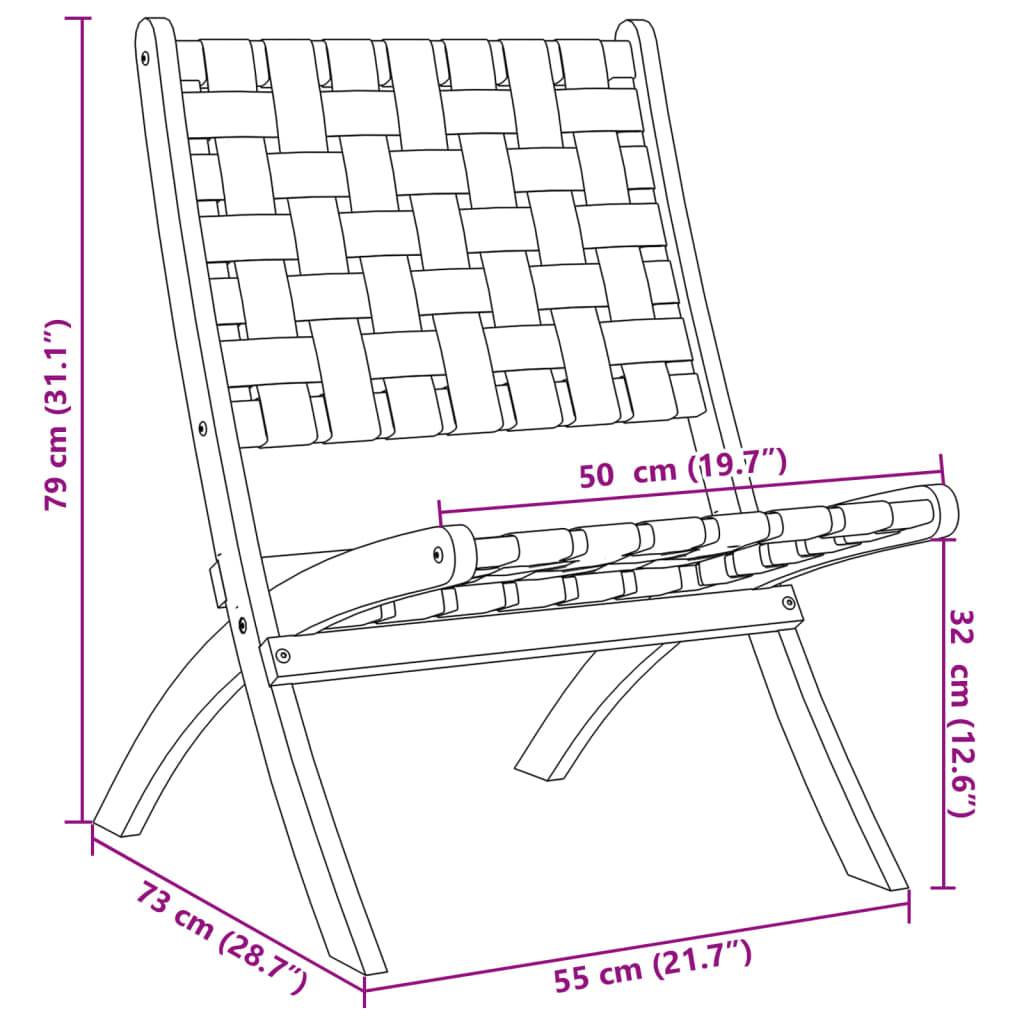 PANGIVO - Chaises pliables de jardin et table rouge en bois massif 55 x 73 x 79 cm - PANGIVO - Image 7