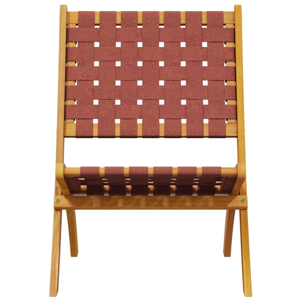 PANGIVO - Chaises pliables de jardin et table rouge en bois massif 55 x 73 x 79 cm - PANGIVO - Image 3