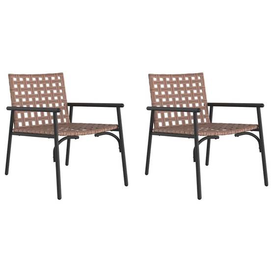 Fauteuils de jardin bas en polyrotin design chic et moderne pour salon d'extérieur Lot de 2 Noir – ComfortXL Outdoor Living - Image 2