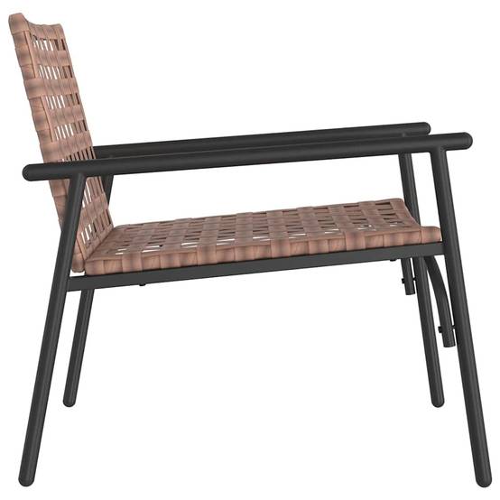Fauteuils de jardin bas en polyrotin design chic et moderne pour salon d'extérieur Lot de 2 Noir – ComfortXL Outdoor Living - Image 6