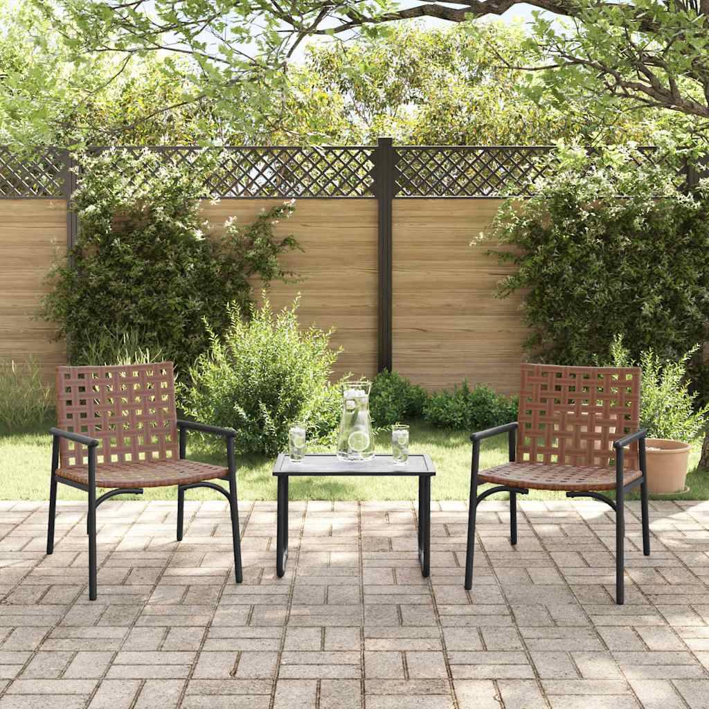 Fauteuils de jardin bas en polyrotin design chic et moderne pour salon d'extérieur Lot de 2 Noir – ComfortXL Outdoor Living - Image 3