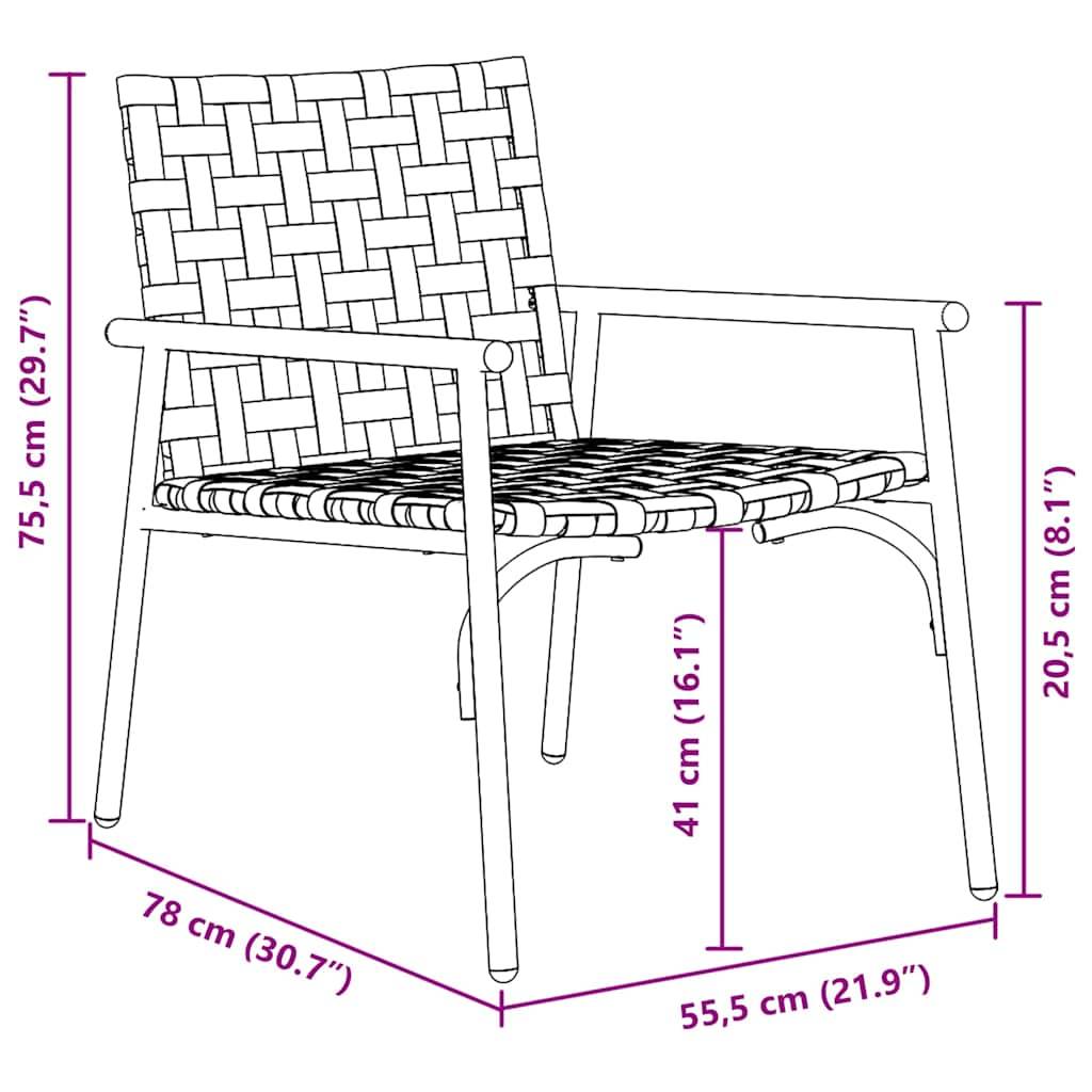 Fauteuils de jardin bas en polyrotin design chic et moderne pour salon d'extérieur Lot de 2 Noir – ComfortXL Outdoor Living - Image 8