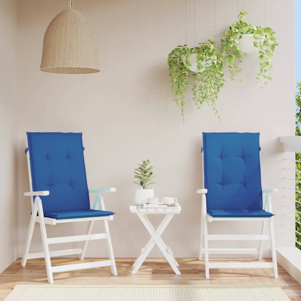 PANGIVO - Coussins de chaise de jardin à dossier haut polyester bleu royal 120 x 50 x 3 cm - PANGIVO - Image 1