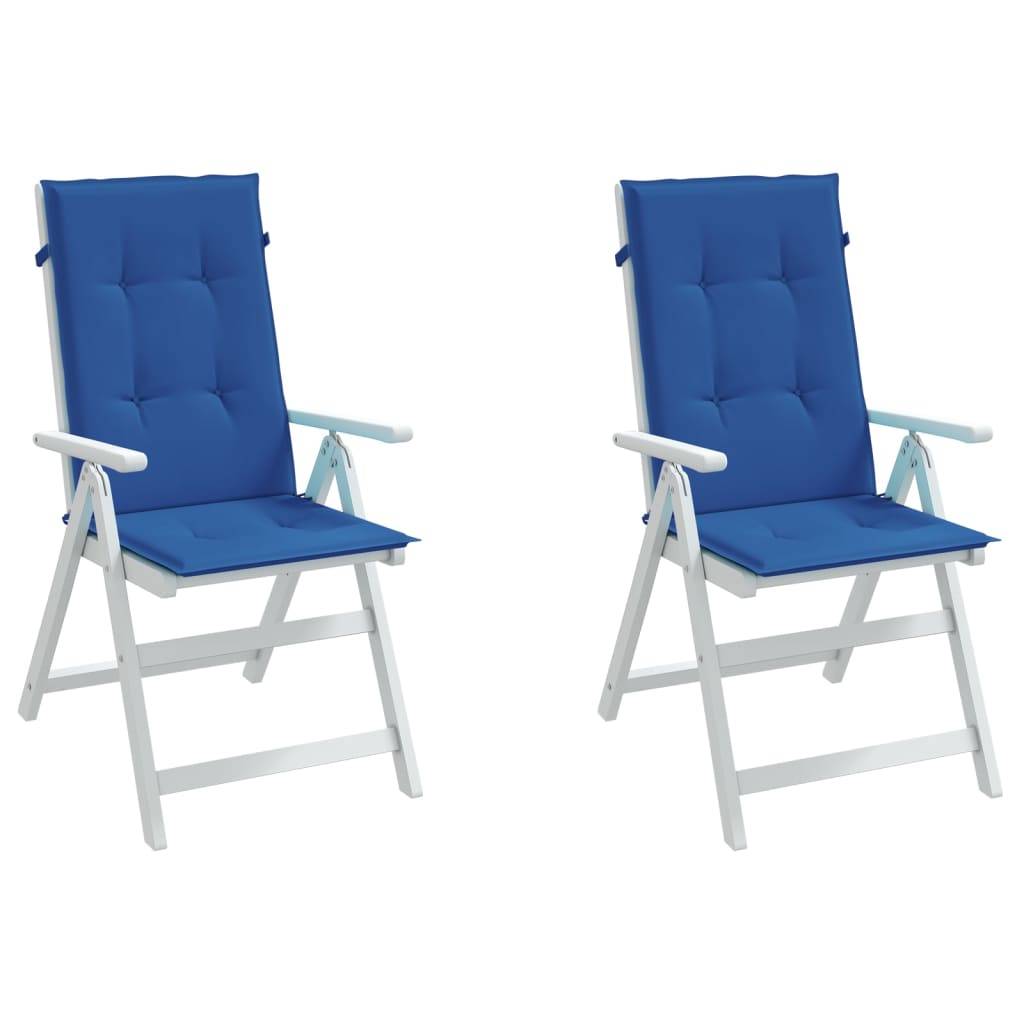PANGIVO - Coussins de chaise de jardin à dossier haut polyester bleu royal 120 x 50 x 3 cm - PANGIVO - Image 4