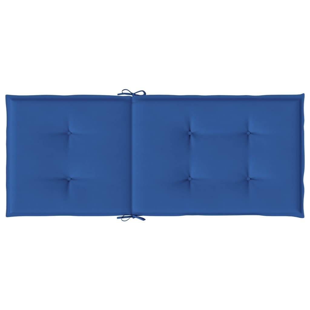 PANGIVO - Coussins de chaise de jardin à dossier haut polyester bleu royal 120 x 50 x 3 cm - PANGIVO - Image 7