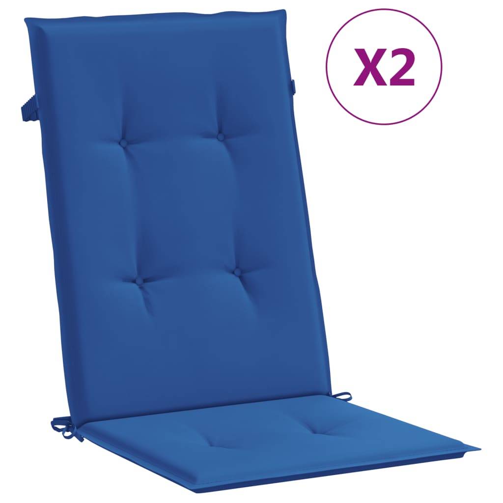 PANGIVO - Coussins de chaise de jardin à dossier haut polyester bleu royal 120 x 50 x 3 cm - PANGIVO - Image 2