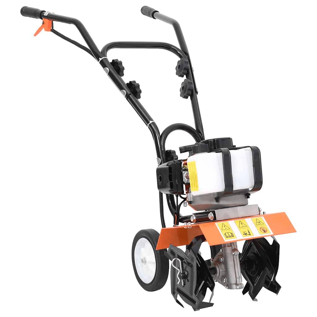Cultivateur à essence acier noir et orange 80 x 45 x 101 cm - PANGIVO - Image 1