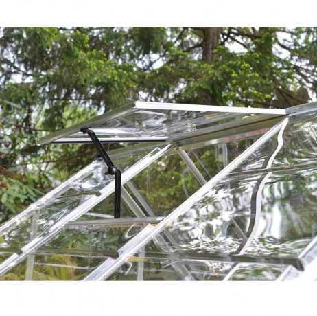 Canopia - Serre de jardin en polycarbonate Harmony 6,84 m², Couleur Argent, Ancrage au sol Oui - Image 4