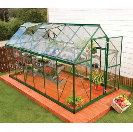 Canopia - Serre de jardin en polycarbonate Harmony  6,84 m², Couleur Argent, Ancrage au sol Oui - Image 2