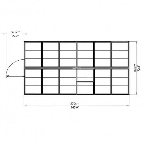 Canopia - Serre de jardin en polycarbonate Harmony 6,84 m², Couleur Argent, Ancrage au sol Oui - Image 7