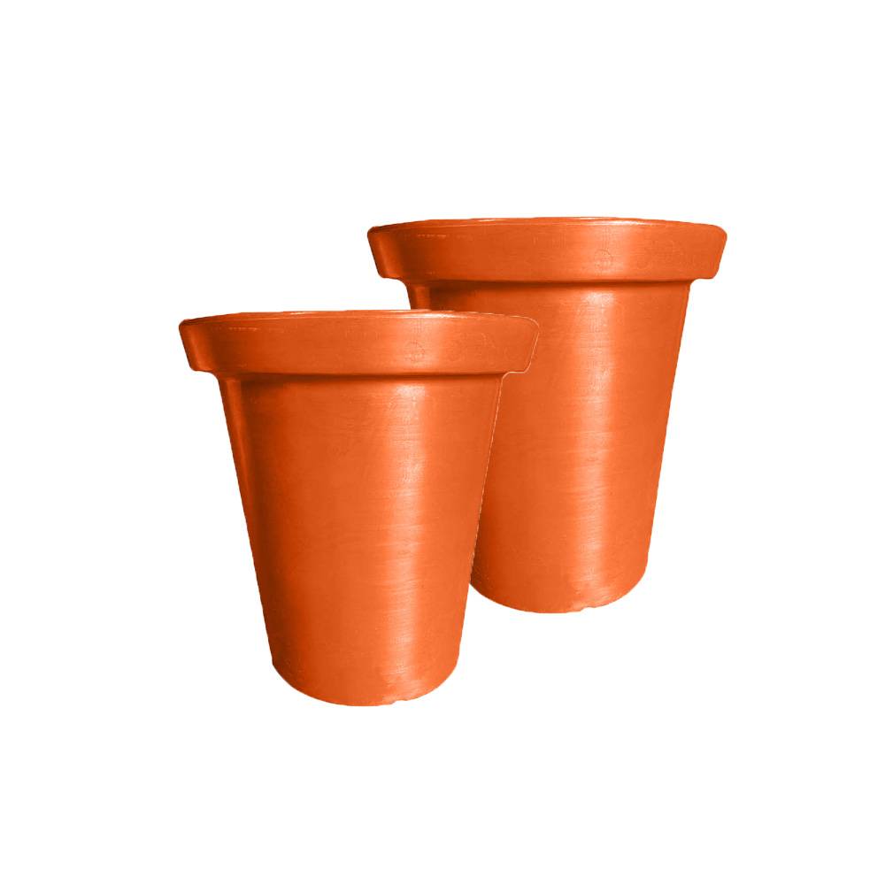 Pot de fleurs rond xxl delight 760l-lot de 2 - plast'up rotomoulage - Image 1