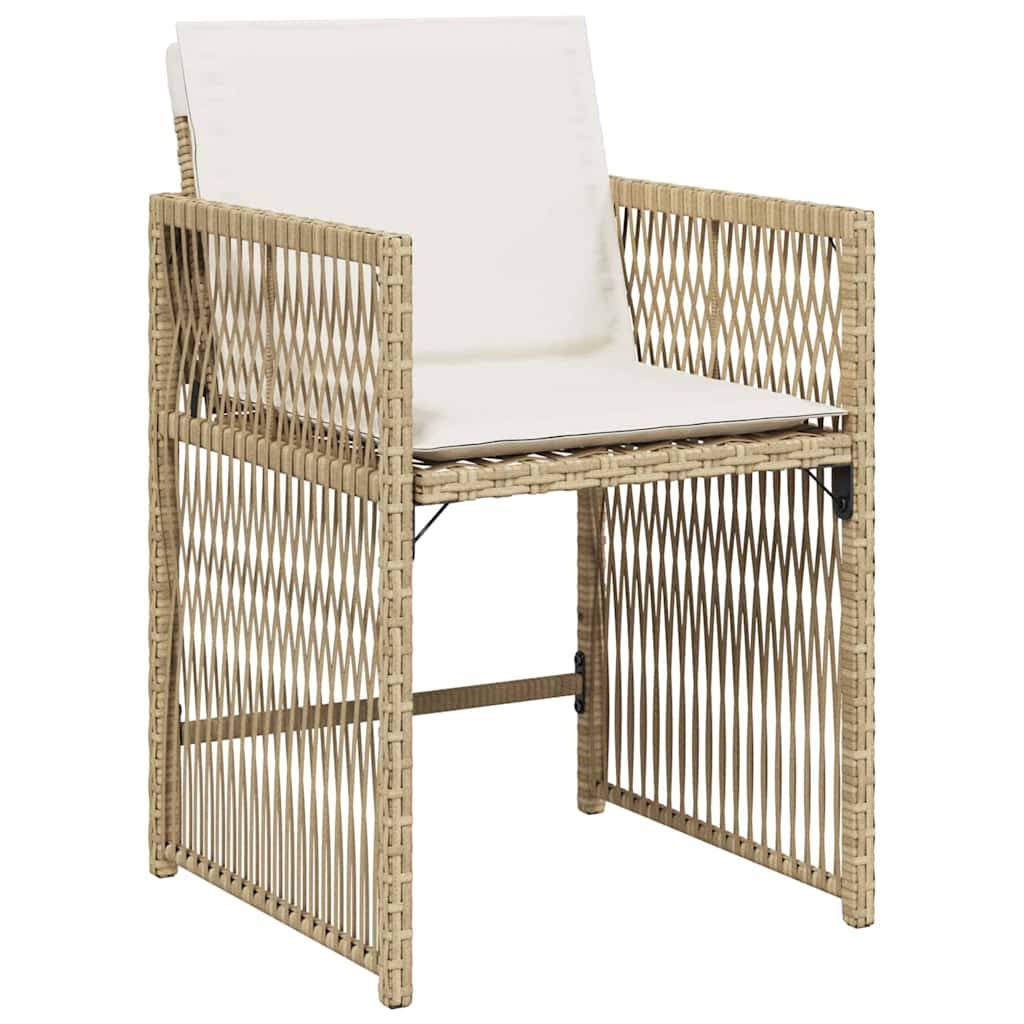 Ensemble de salle à manger pour jardin 5 pcs | Mobilier d'extérieur Beige polyrotin Maison Chic - Image 6