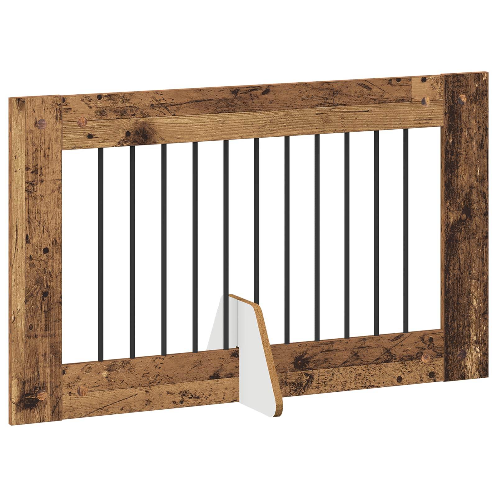 Barrière pour chien bois d'ingénierie bois ancien 602 x 34 x 60 cm - PANGIVO - Image 5