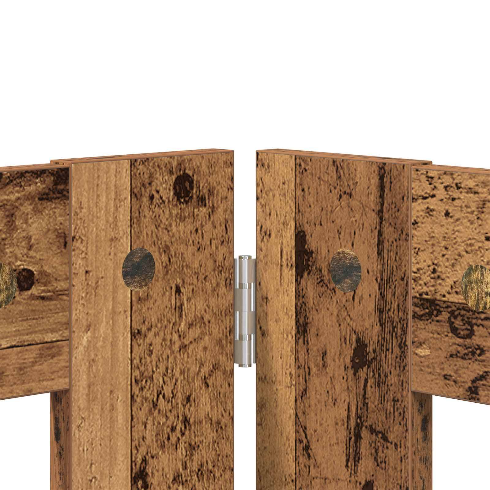 Barrière pour chien bois d'ingénierie bois ancien 602 x 34 x 60 cm - PANGIVO - Image 6