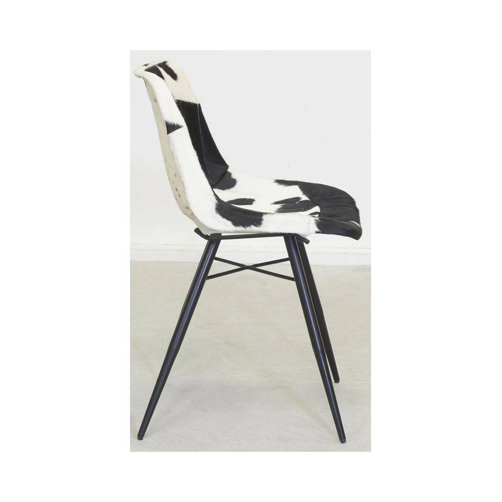 Aubry Gaspard - Chaise en peau de vache véritable - Image 4
