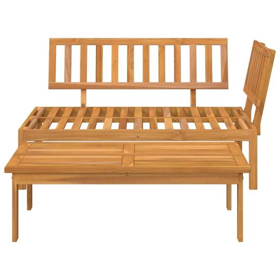 ComfortXL - Salon de Jardin Palette 2 Pièces Bois d'Acacia Massif avec Canapé d'Angle et Table Basse Brun – ComfortXL Outdoor Living - Image 3