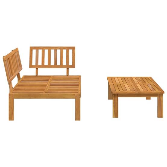 ComfortXL - Salon de Jardin Palette 2 Pièces Bois d'Acacia Massif avec Canapé d'Angle et Table Basse Brun – ComfortXL Outdoor Living - Image 4