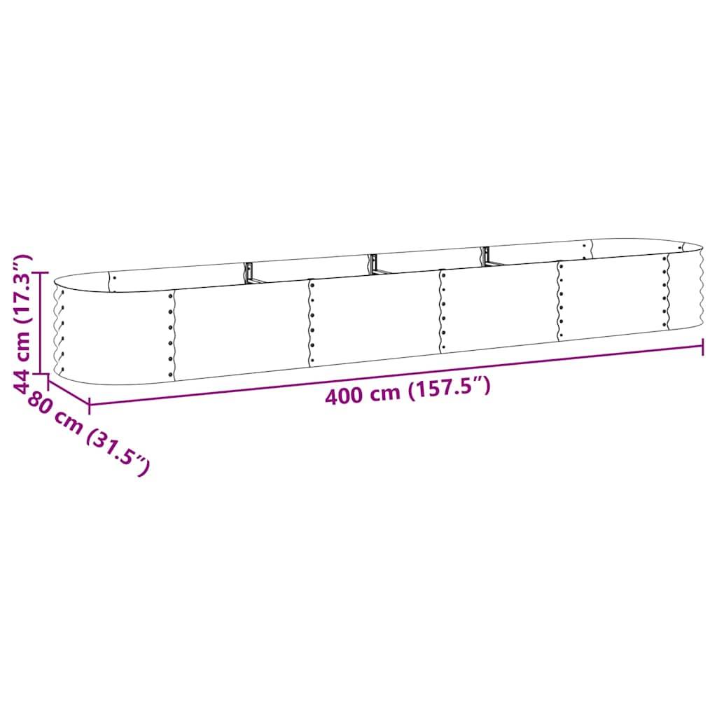 Prolenta Premium - Jardinière acier argent 400 x 80 x 44 cm - Prolenta premium p3114.9 - Image 8