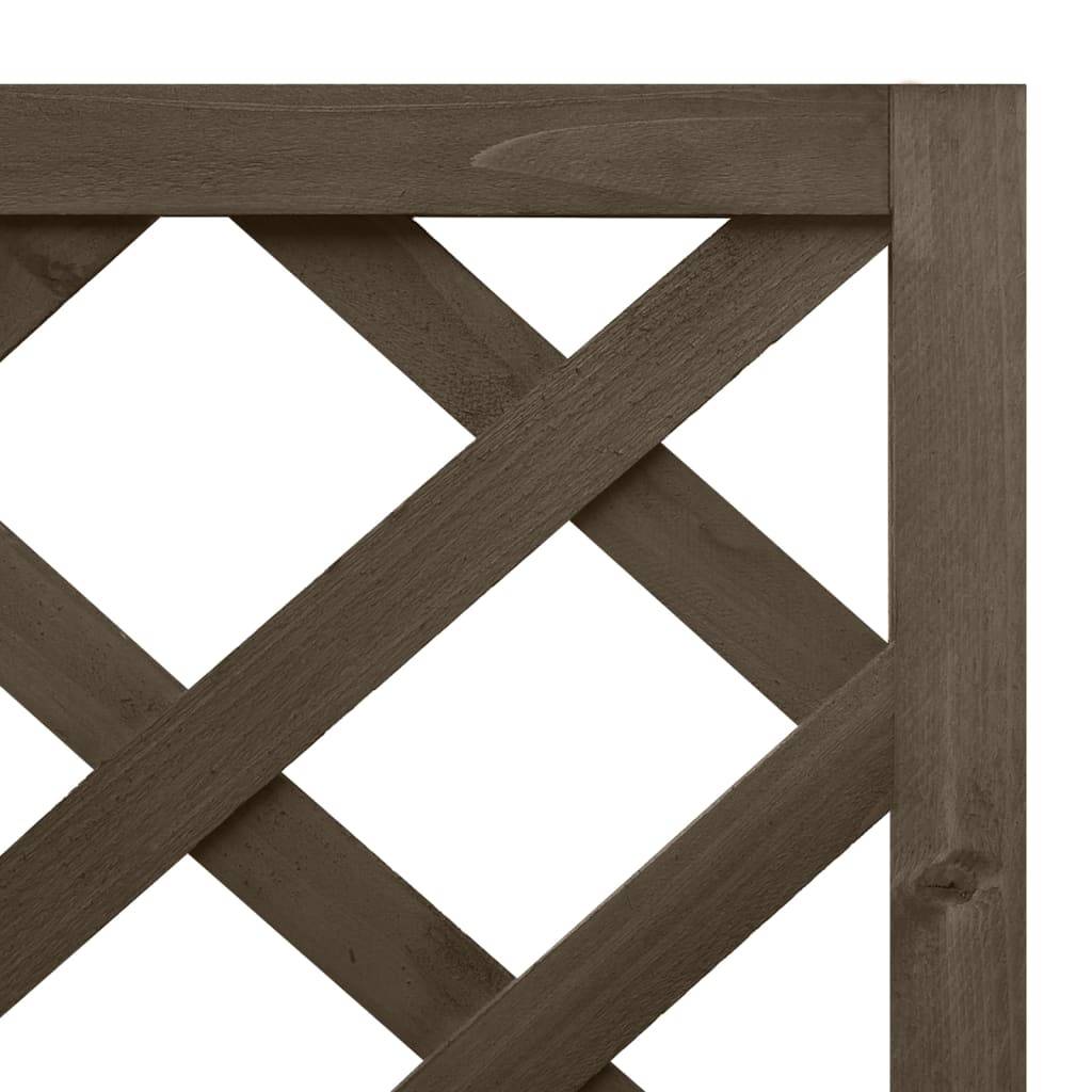 Helloshop26 - Jardinière d'angle en treillis 40 x 40 x 150 cm bois de sapin gris - Image 5
