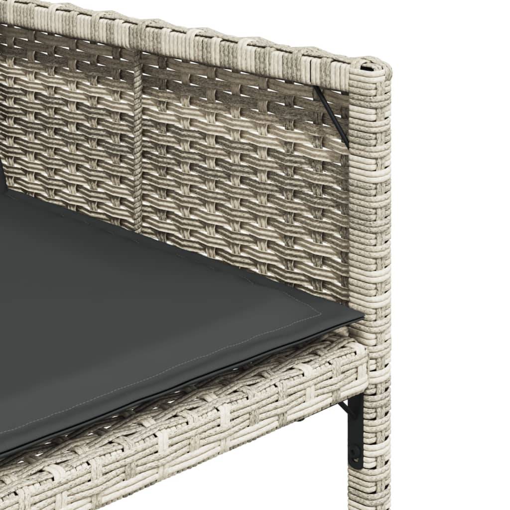 Maison Chic - Ensemble de 9 pcs table de jardin et chaises avec coussins - mobilier de jardin gris clair rotin-JU2707 - Image 9