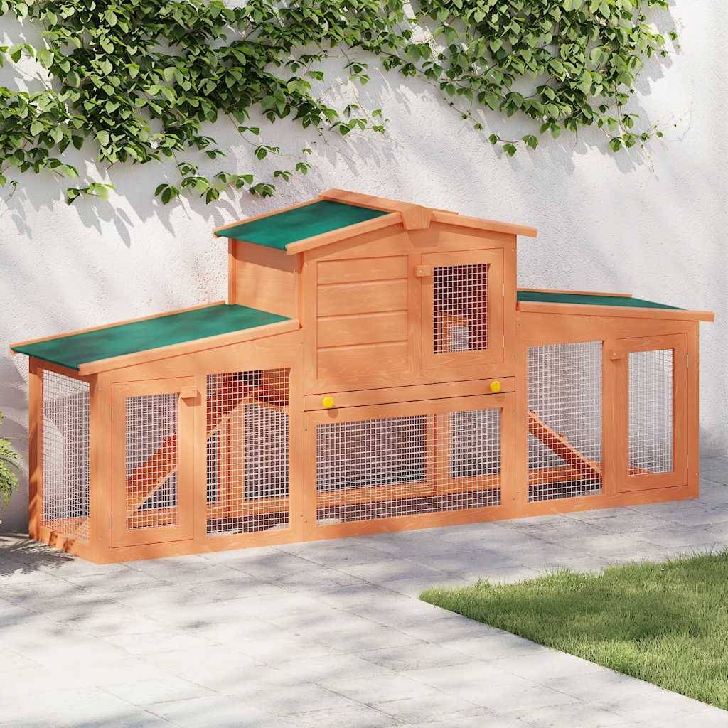 Vidaxl - Clapier large pour petits animaux avec toits Bois vidaXL 170163 - Image 1
