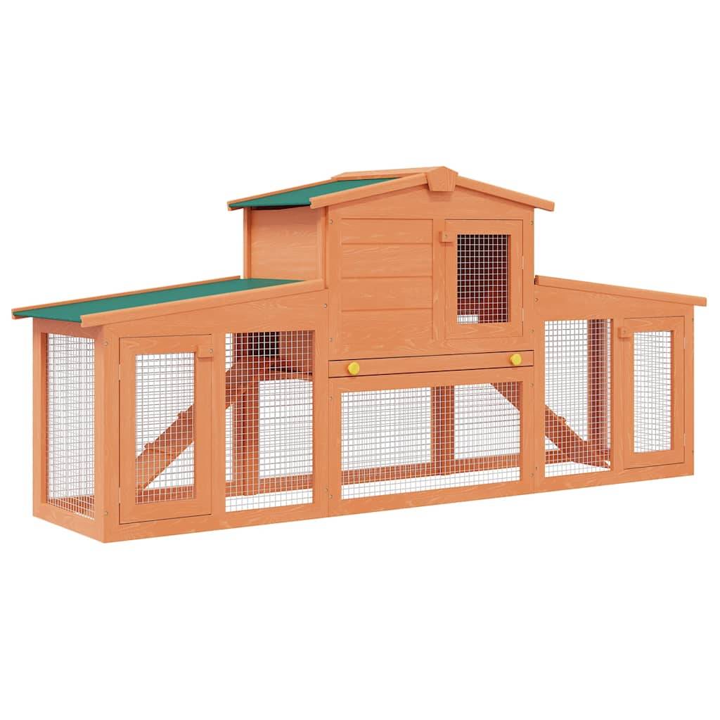 Vidaxl - Clapier large pour petits animaux avec toits Bois vidaXL 170163 - Image 2