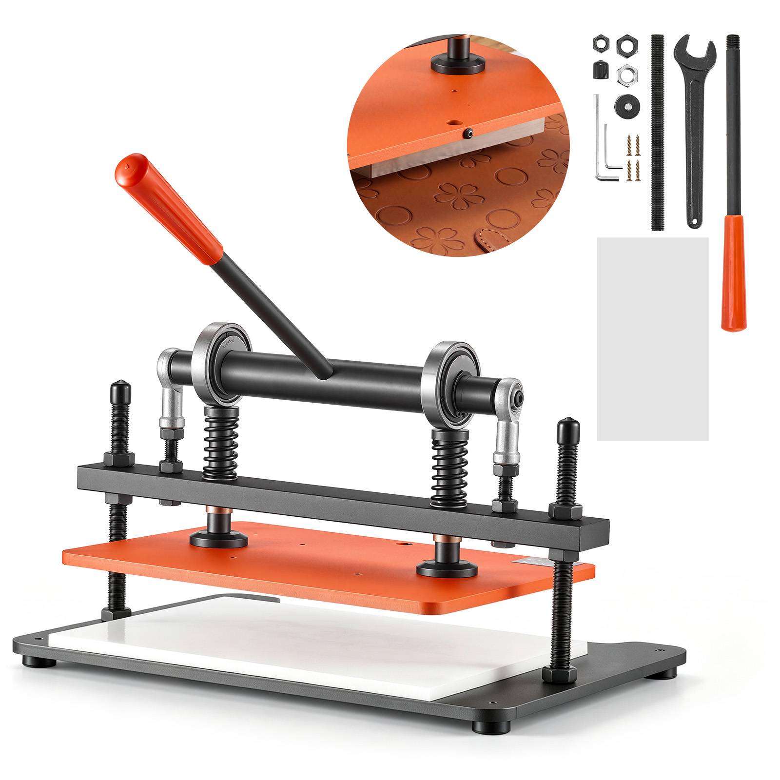 Vevor - VEVOR Presse à découper et embosser le cuir, 1,5 T, course 12 mm, zone 360 x 260 mm, double colonne, pour cuir, tissu et papier