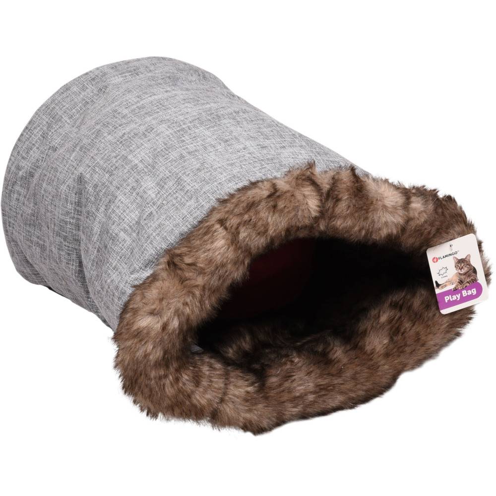 Flamingo - Sac de jeu Amadeo 55 x 35 cm couleur gris brun pour chat - Image 1