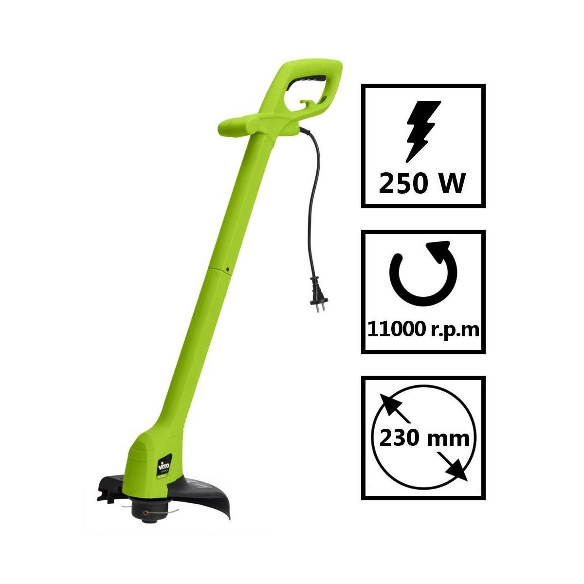 Coupe bordures 250W  Tête Automatique Coupe 23cm + Bobine de fil 1.2mm  VITO - Image 2