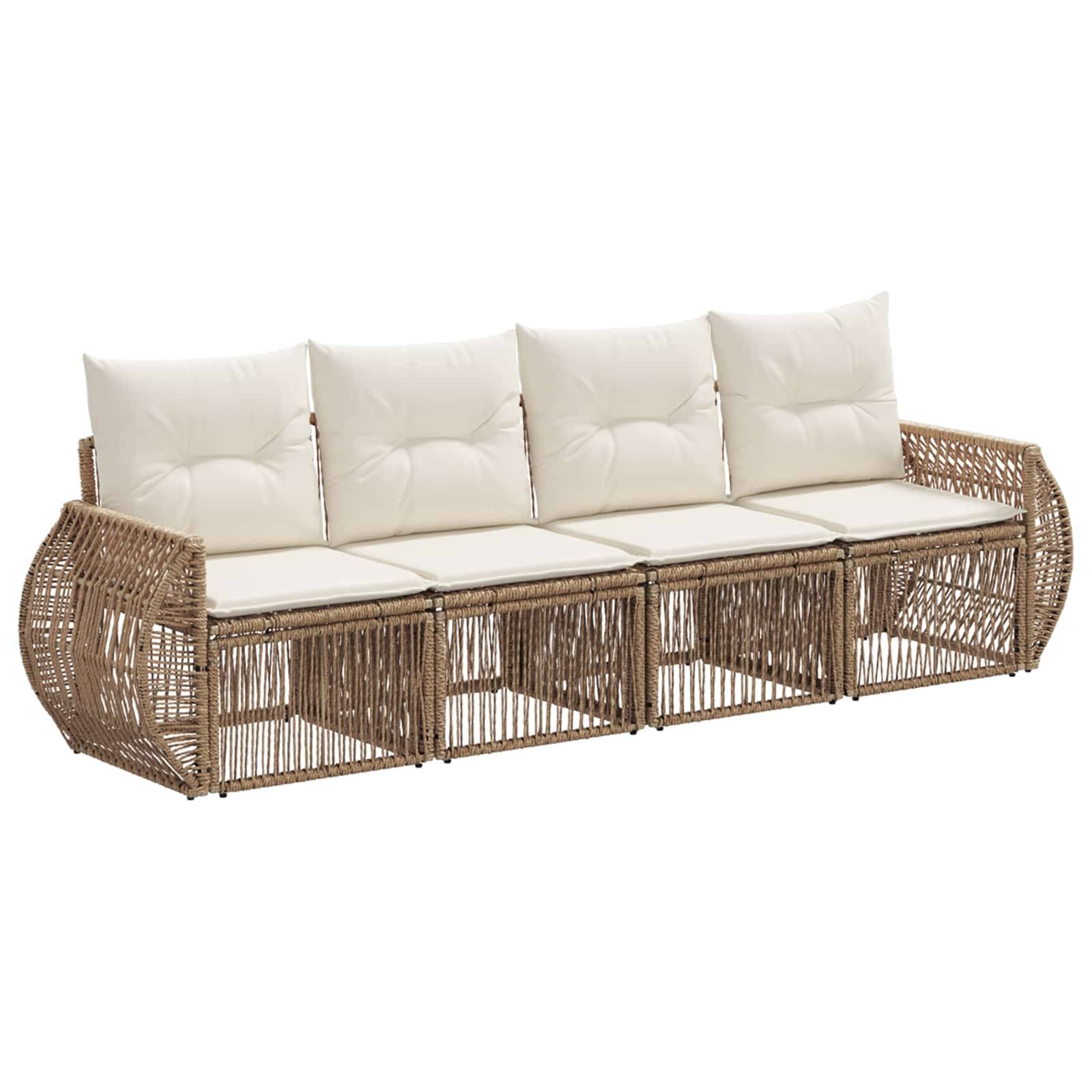 Vidaxl - Ensemble de canapé de jardin 4 pcs-Salons de jardin 4 place Beige et blanc crème 926415 - Image 2