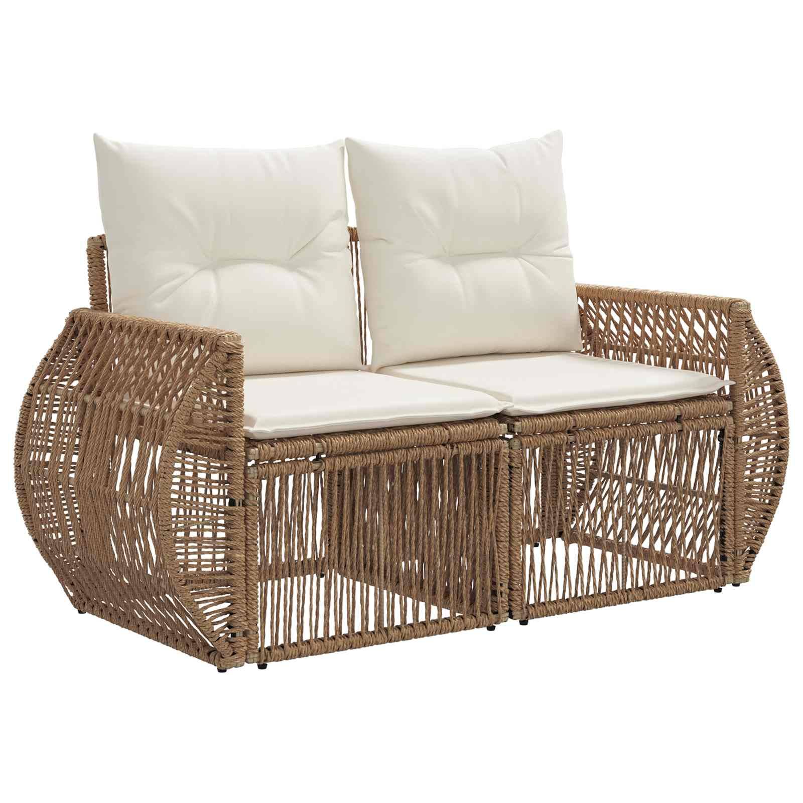 Vidaxl - Ensemble de canapé de jardin 4 pcs-Salons de jardin 4 place Beige et blanc crème 926415 - Image 4