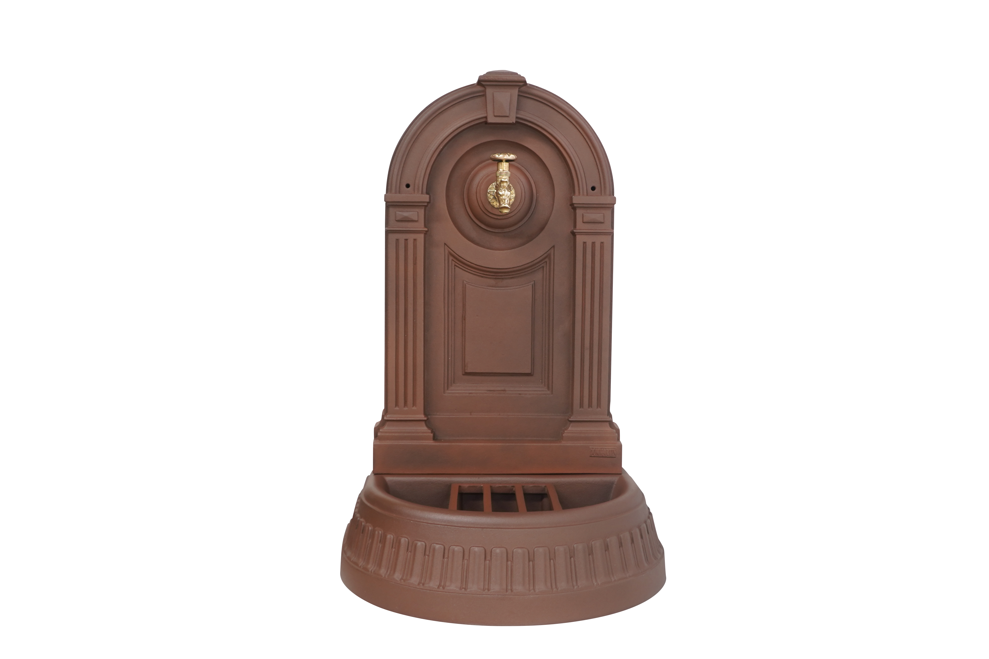 Fontaine empire brun antique avec robinet colvert Dommartin H. 98cm X L. 45cm - Image 1