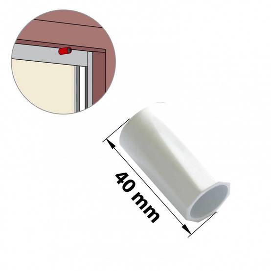 Afbat - Lot de 2 butées de lame finale composite plastifié, H.25 x L.25 x P.40 mm - Image 2