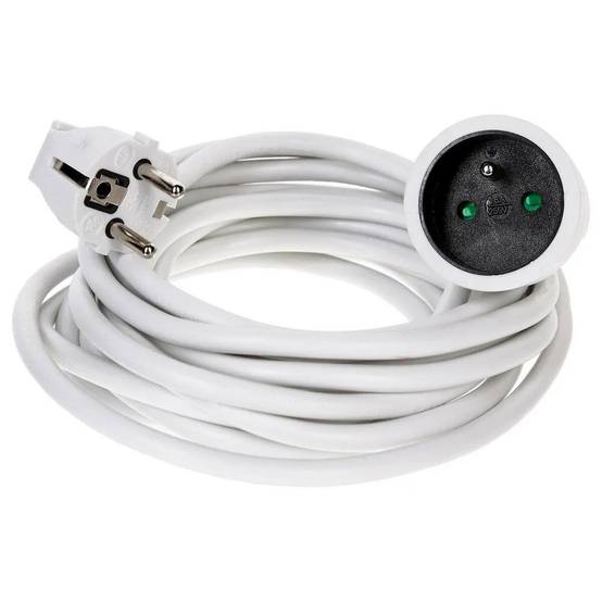 Rallonge Electrique "Terre" 5m Blanc - Image 1