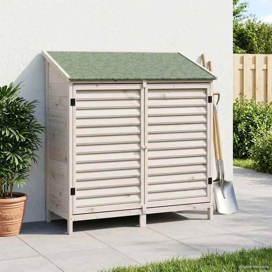 PANGIVO - Abri de jardin bois de sapin blanc 106 x 56 x 113.5 cm, poids:20.14kg - PANGIVO - Image 3