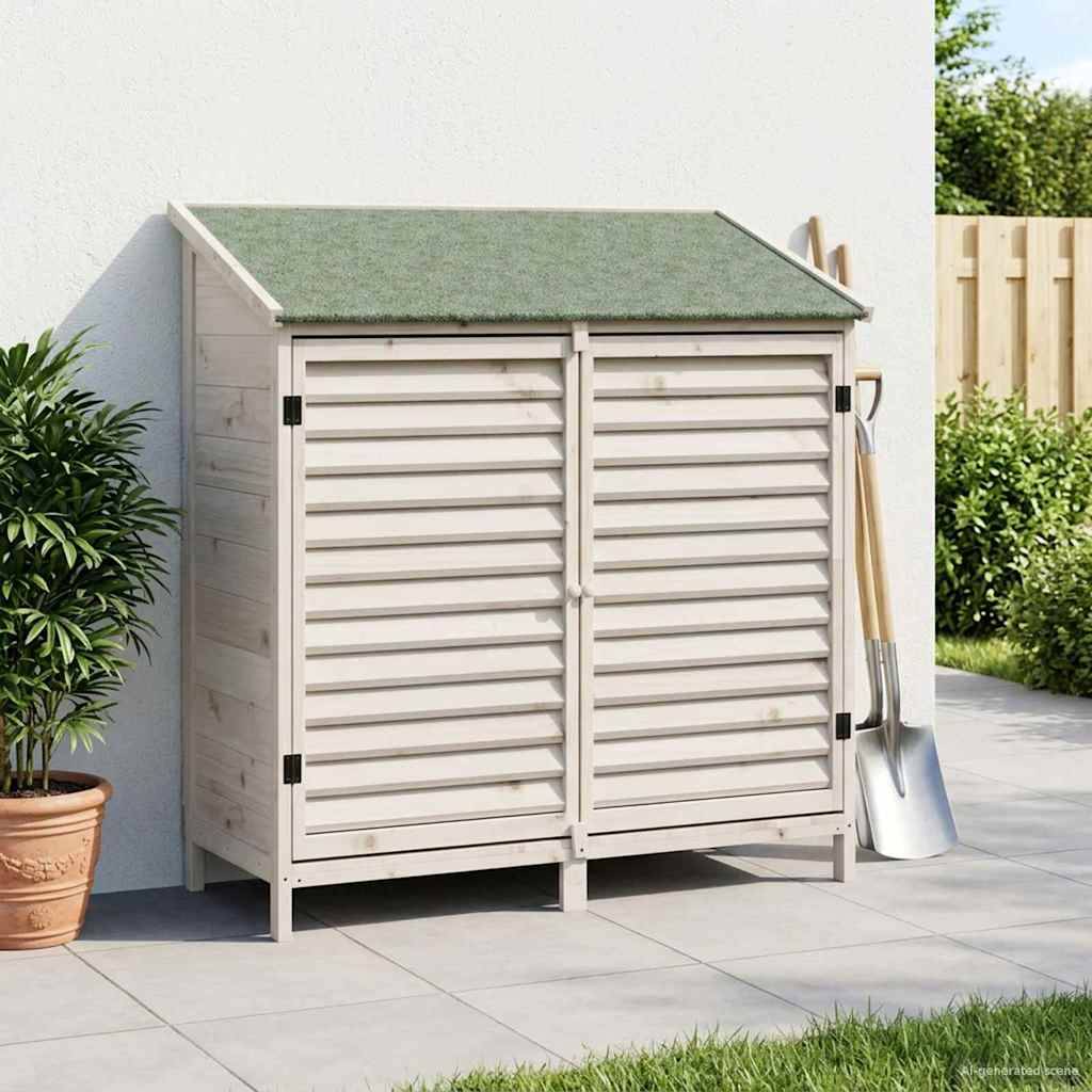 PANGIVO - Abri de jardin bois de sapin blanc 106 x 56 x 113.5 cm, poids:20.14kg - PANGIVO - Image 3