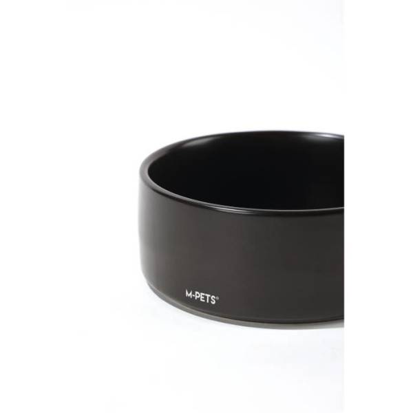 Bols céramique avec support en bambou 2x350 ml - Mpets - OPERA - Noir - Image 3