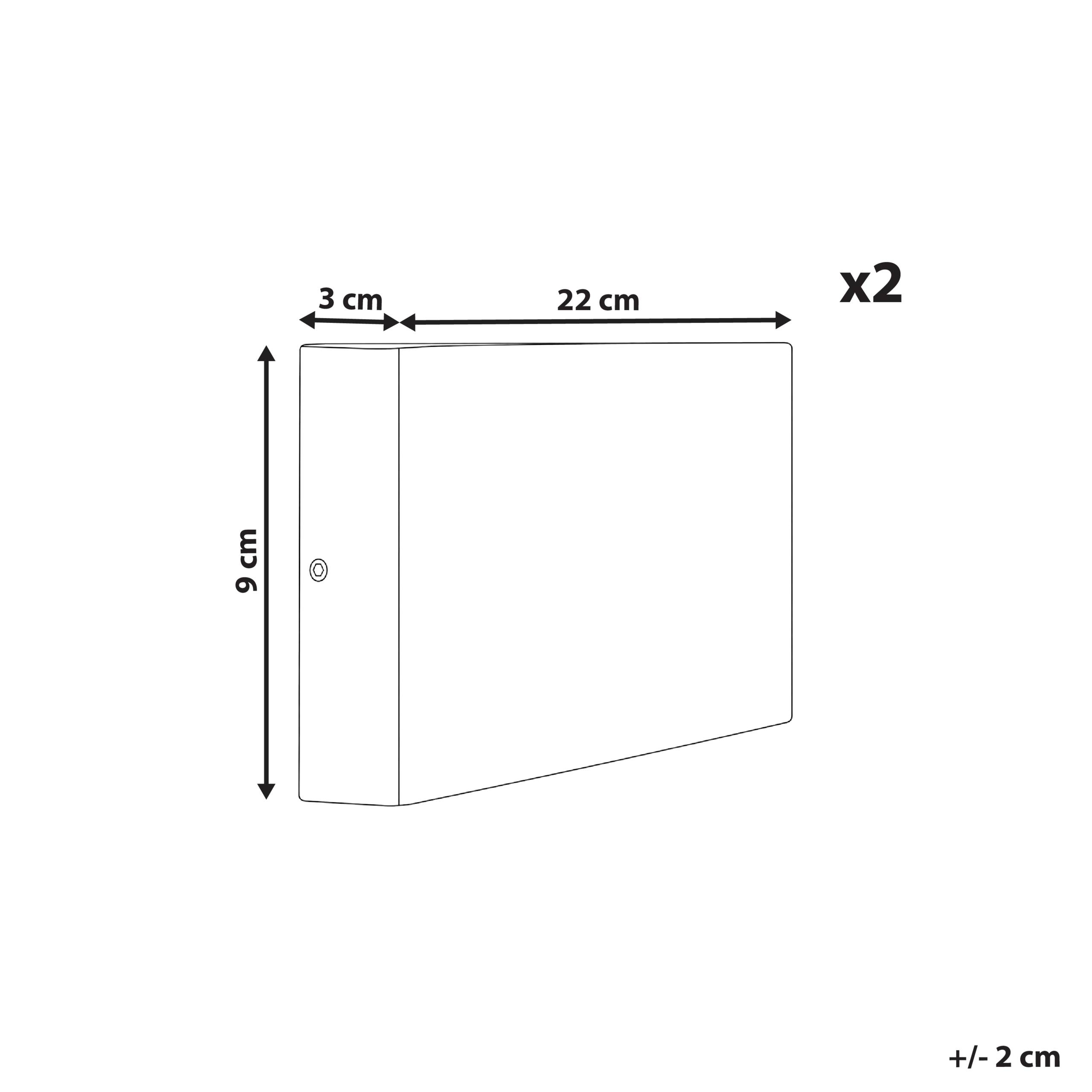 Beliani - Lampe murale pour l'extérieur Aluminium Blanc ARDER - Beliani - Image 3
