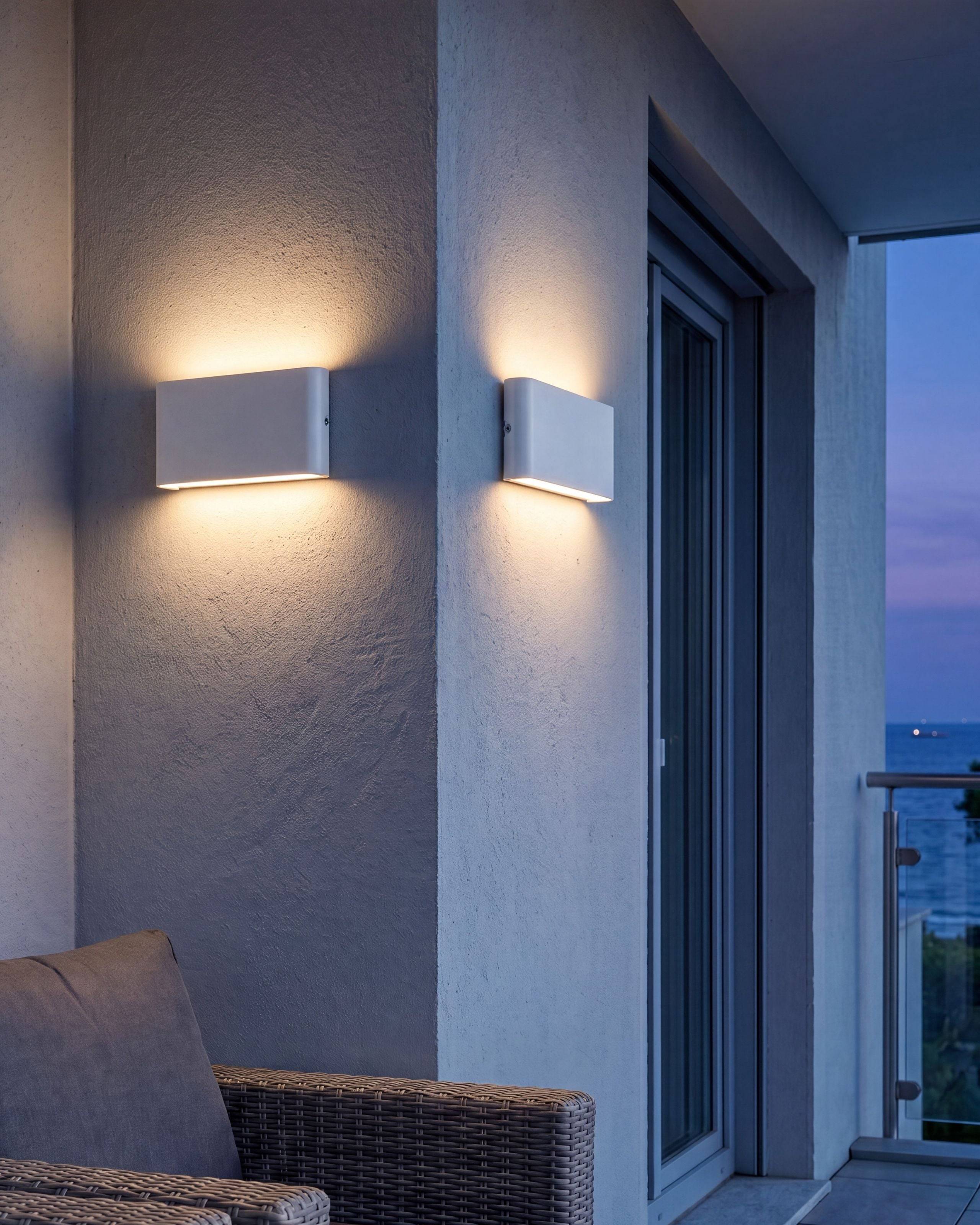 Beliani - Lampe murale pour l'extérieur Aluminium Blanc ARDER - Beliani - Image 1