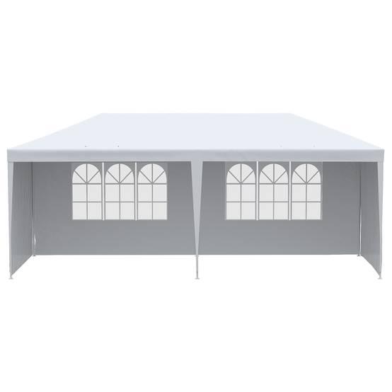 Tente de Réception Acier Fêtes et Événements Panneaux Amovibles 6x3m Blanc - ComfortXL Outdoor Living - Image 2