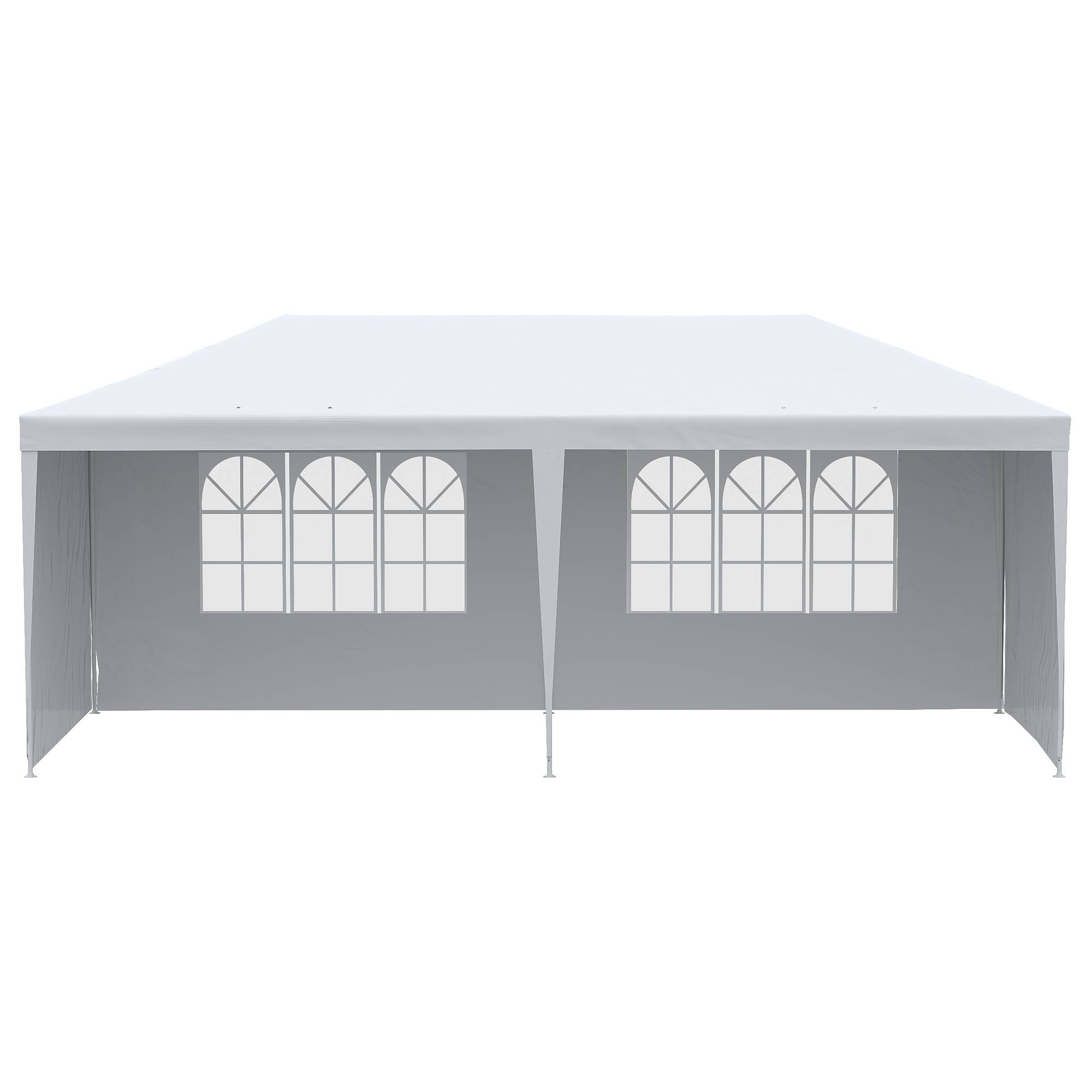 Tente de Réception Acier Fêtes et Événements Panneaux Amovibles 6x3m Blanc - ComfortXL Outdoor Living - Image 2