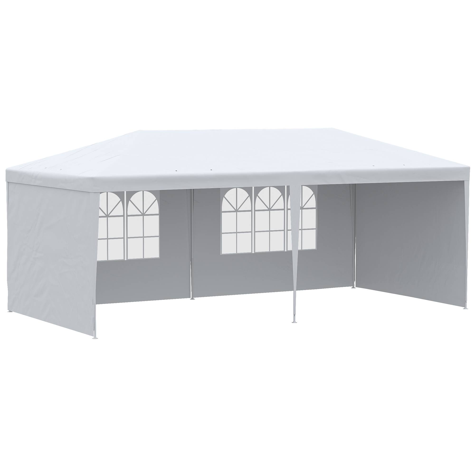 Tente de Réception Acier Fêtes et Événements Panneaux Amovibles 6x3m Blanc - ComfortXL Outdoor Living - Image 1