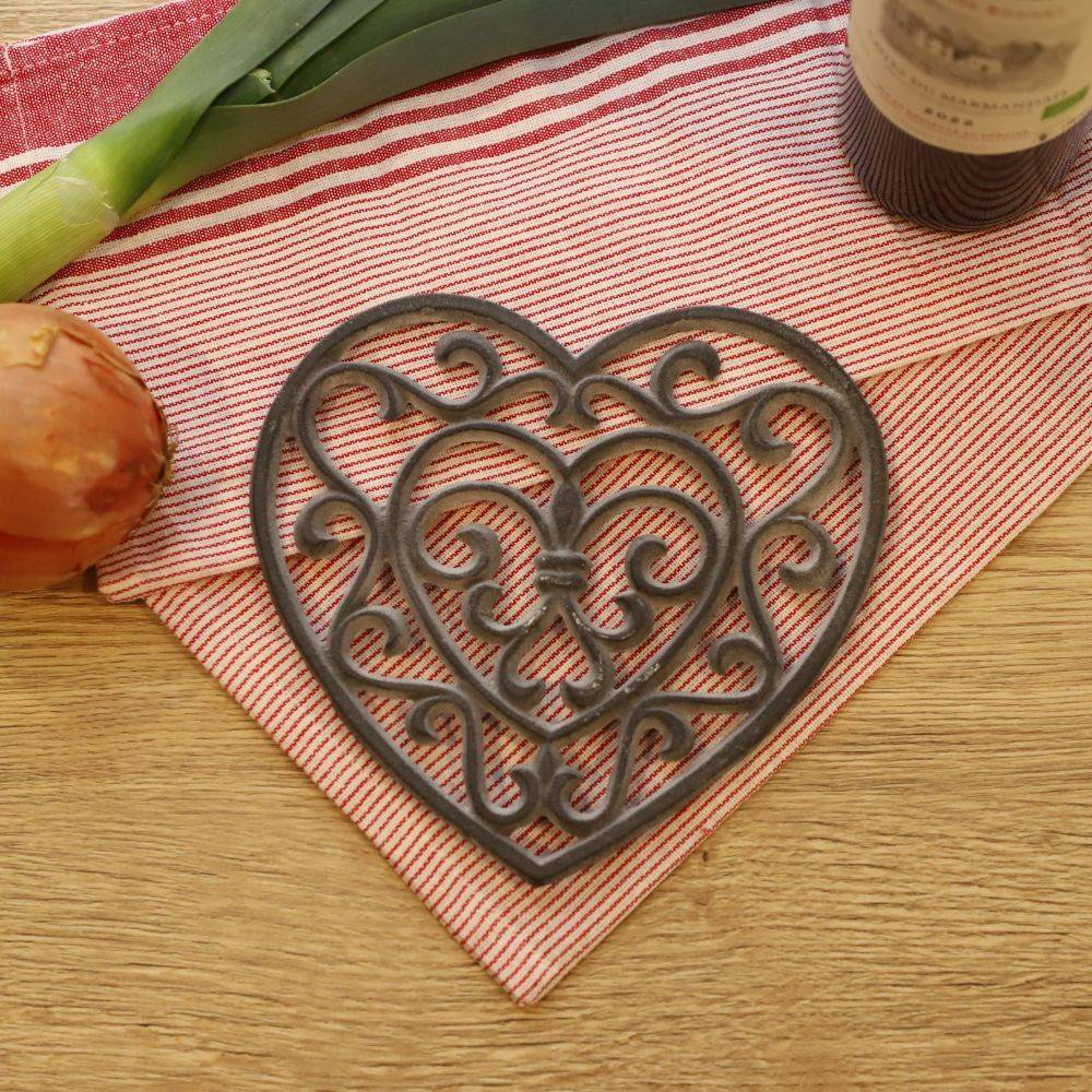 Dessous de plat en fonte gris 17 x 18 cm Chemin de campagne - Image 2